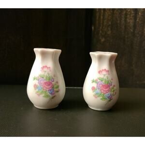 Vintage Porcelain Vase salt and pepper shakers